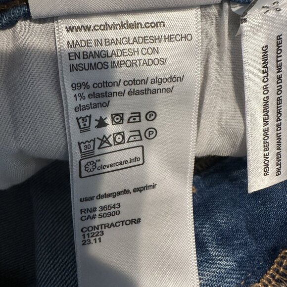 NWOT Calvin Klein Easy Short Medium Wash Blue Denim Jean Shorts Women's 25 - Picture 7 of 8